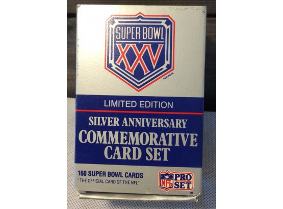 Pro Set Super Bowl 25 Silver Anniversary Commemorative 160 Card Set