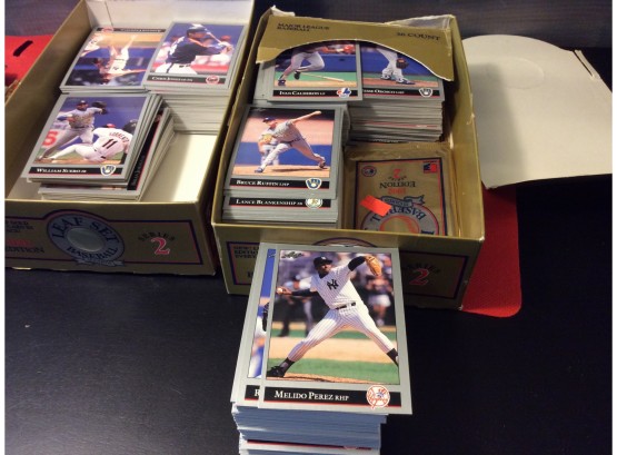 1992 Leaf Set Baseball Series 2 Cards In Boxes With Wrappers