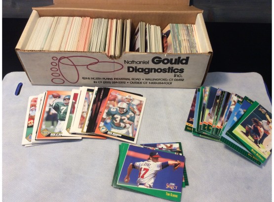 Assortment Of Older Baseball And Football Cards