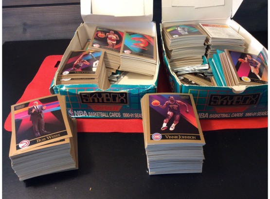 1990-91 Skybox Basketball Cards In 2 Boxes