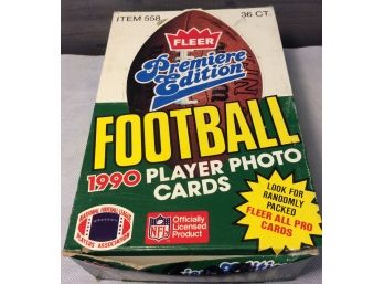 1990 Fleer Football Wax Box - Sealed Packs