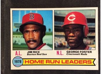 1979 Topps Home Run Leaders Jim Rice/George Foster