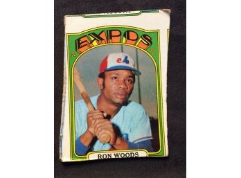 1972 Topps Ron Woods Miscut Card