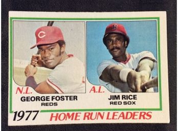1978 Topps Home Run Leaders George Foster/Jim Rice