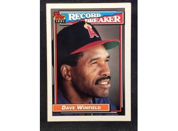 1992 Topps Dave Winfield Record Breaker