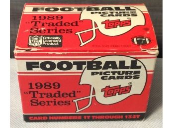 1989 Topps Football Traded Set With Barry Sanders & Troy Aikman Rookies