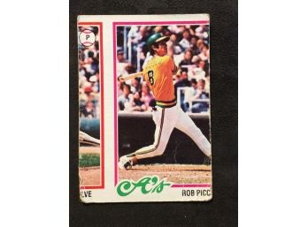 1978 Topps Rob Picciolo/Kent Tekulve Miscut Card