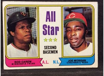 1974 Topps All Star 2nd Basemen Rod Carew & Joe Morgan