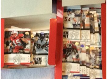 2 Boxes Filled With 2005 Upper Deck Rookie Debut Football Cards