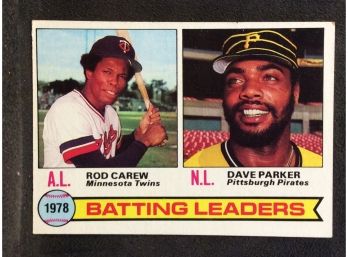 1979 Topps Batting Leaders Rod Caew/Dave Parker