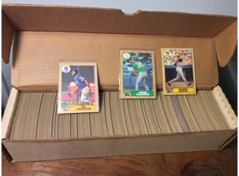 1987 Topps Baseball Complete Set With Canseco - McGwire - Bonds Rookies - L