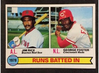 1979 Topps RBI Leaders Jim Rice/George Foster