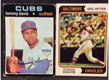 1971 & 1974 Topps Tommy Davis