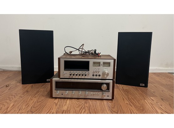 Pair Of Ids Speakers & Vintage Pioneer Audio Equipment