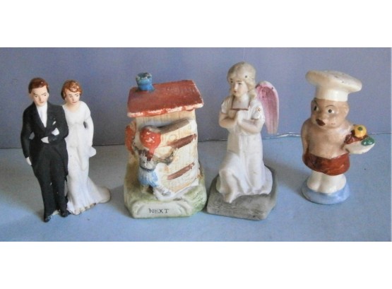 (4) Vintage Porcelain And Bisque Figurines