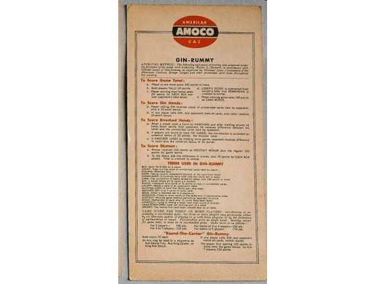 1930's AMOCO Advertising Bridge Card