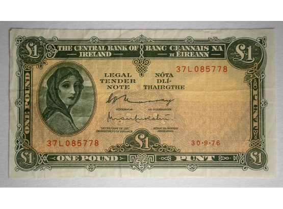 IRELAND 1976 One Pound Bank Note
