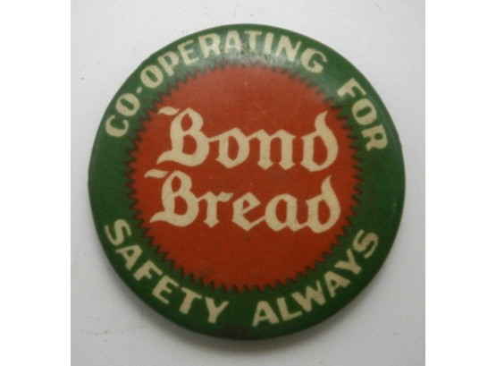 Bond Bread Advertising Pinback Button
