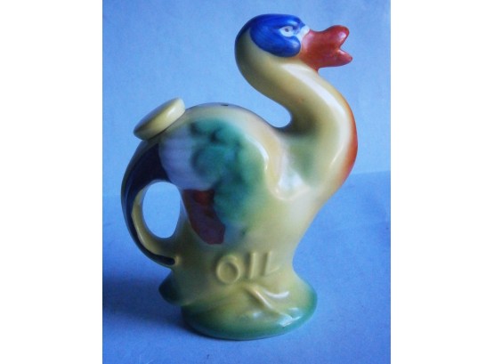 Figural Bird Porcelain Oil Bottle