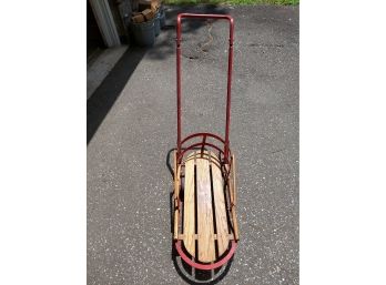 Wonderful Vintage Childs's Flexible Flyer Sled With Retractable Wheels