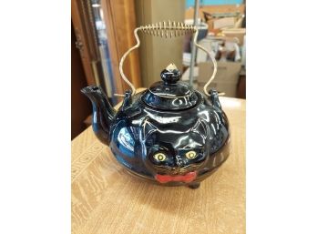Vintage Shafford Redware Pottery Cat Teapot Japan
