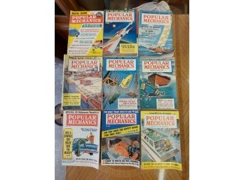 16 Vintage Popular Mechanics Soft Cover Magazines 1958 - 1962