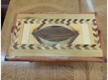 Handmade Wooden Stool Plant Stand Intricate Detail