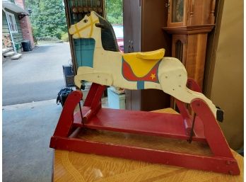 Vintage Wooden Gliding Horse