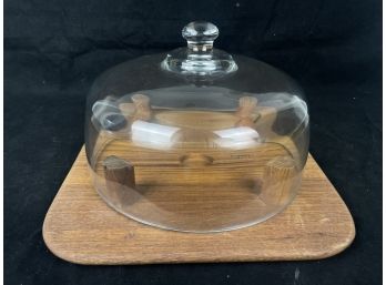 Essentials Wooden Serving Board With Glass Lid