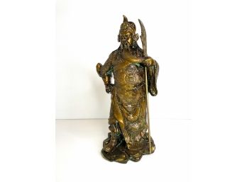 Asian Warrior Metal Statue