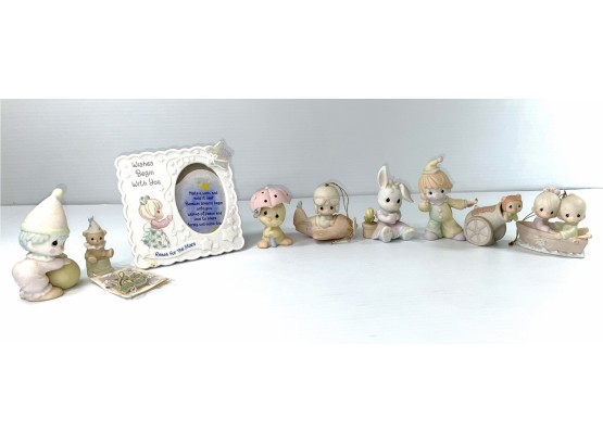 Precious Moments  Figurines , Picture Frame And Pin