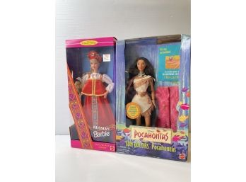 Disney Pocahontas And Barbie World Doll Russian