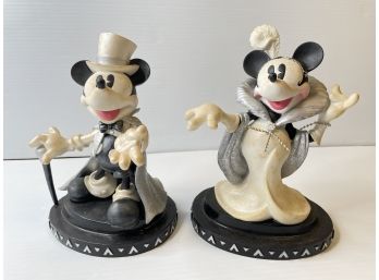 Disney Enesco Resin  Mickey And Mini Black And White