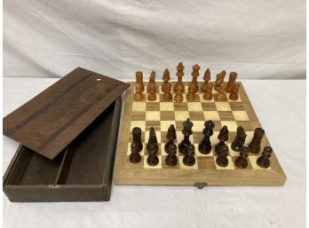 Vintage Chess Set & Board