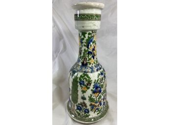 Antique Iznik Middle Eastern Turkish Ottoman Style Ceramic Bottle