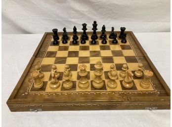 Vintage Wood Chess Set & Board