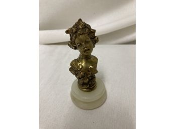 Small Gilt Bronze Bust