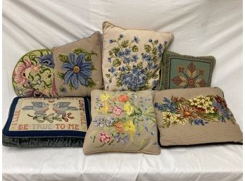 Hand Embroidered Throw Pillows
