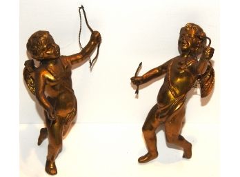 Circa 1930s Brass Cupid Figural Figurines