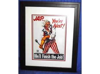 14 X 17 Framed Uncle Sam We Will Finish The Job WW2 U.S. Army Print