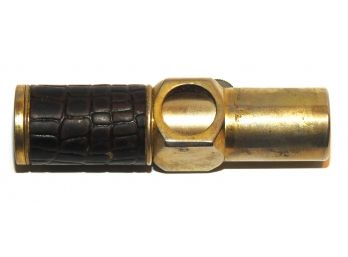 Vintage Leather & Brass Nimrod Pipe Lighter