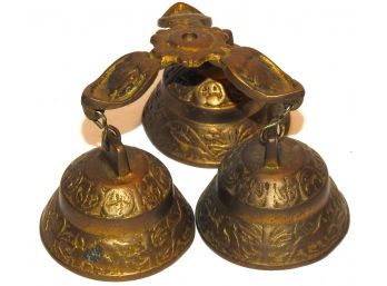 Antique Cast Iron Painted Bells