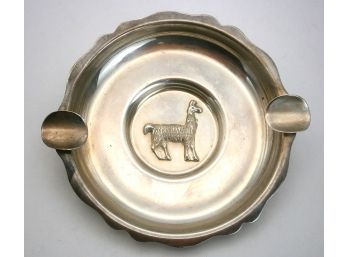 Sterling Silver Ashtray With Image Of Llama