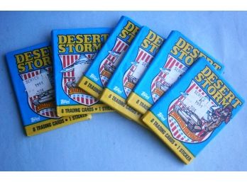 (6) Packs 1991 Topps Desert Storm Cards