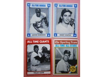 (4) Topps 'ALL TIME...' Baseball Cards