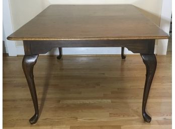 Vintage Tiger Oak Dining Table, Cabriole Legs, 3 Leaves. 8.5 FT Table
