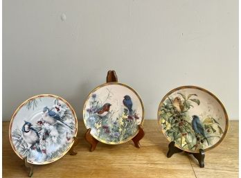 Three Beautiful Lenox Bird Collector Plates