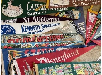 A Great Collection Of Souvenier Banners, 2 Of 2