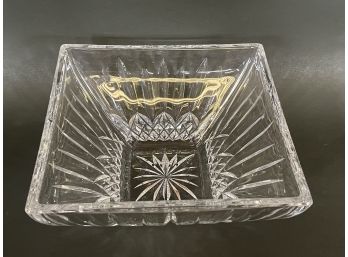 A Beautiful Square 9 Inch Lismore Waterford Crystal Bowl