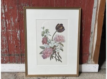 Framed Print, Bouquet Of Tulip & Peonies, Jean Louis Prevost